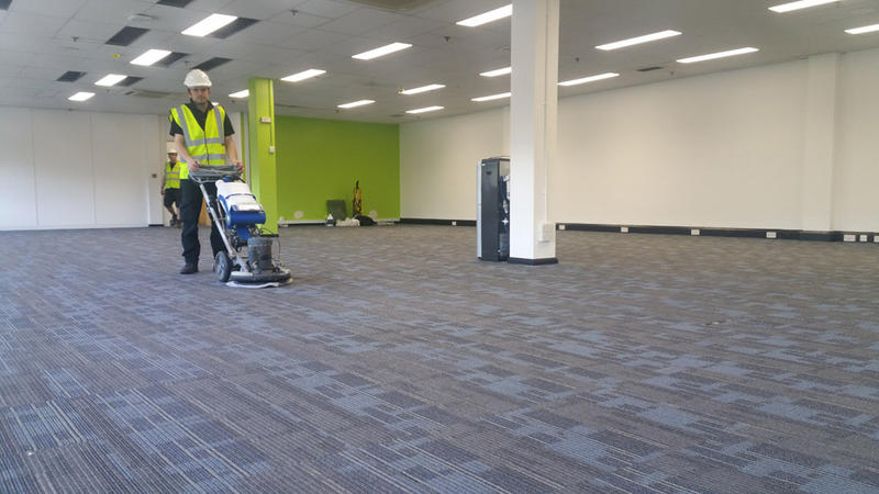 600m2 carpet clean after refurbishment works. Marks & Spencer NDC, Hatfield