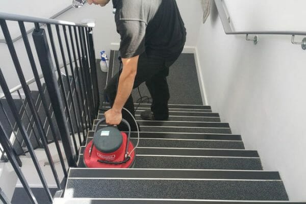 Communal stair nosing and carpet clean. Eynsbury Marina, St. Neots